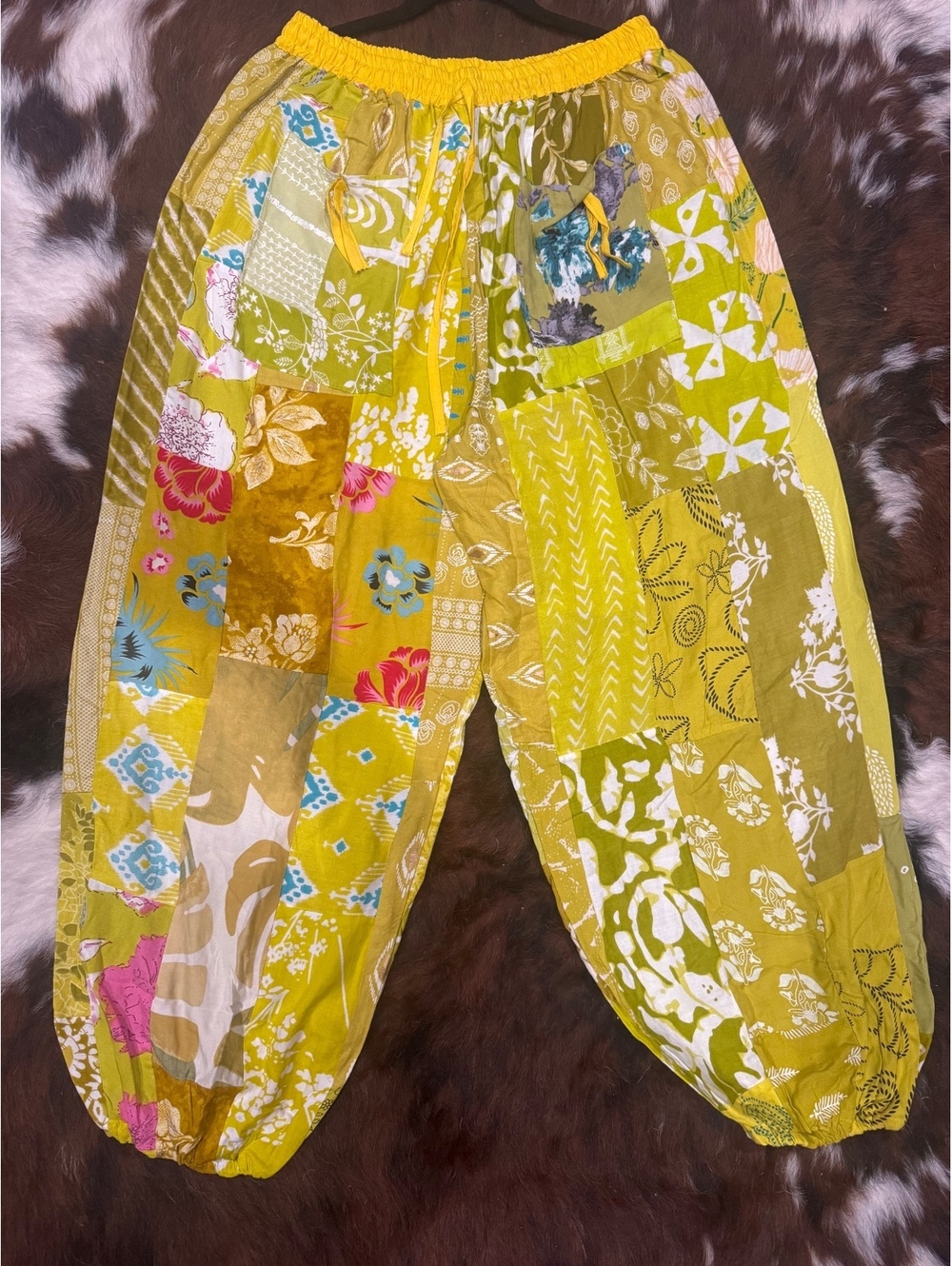 NEW Golden Meadow Patchwork Joggers One Size Suggested Fit S–XL